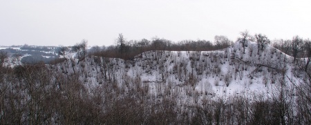 Budeliu piliakalnis is SV puses 2007 vasaris.jpg